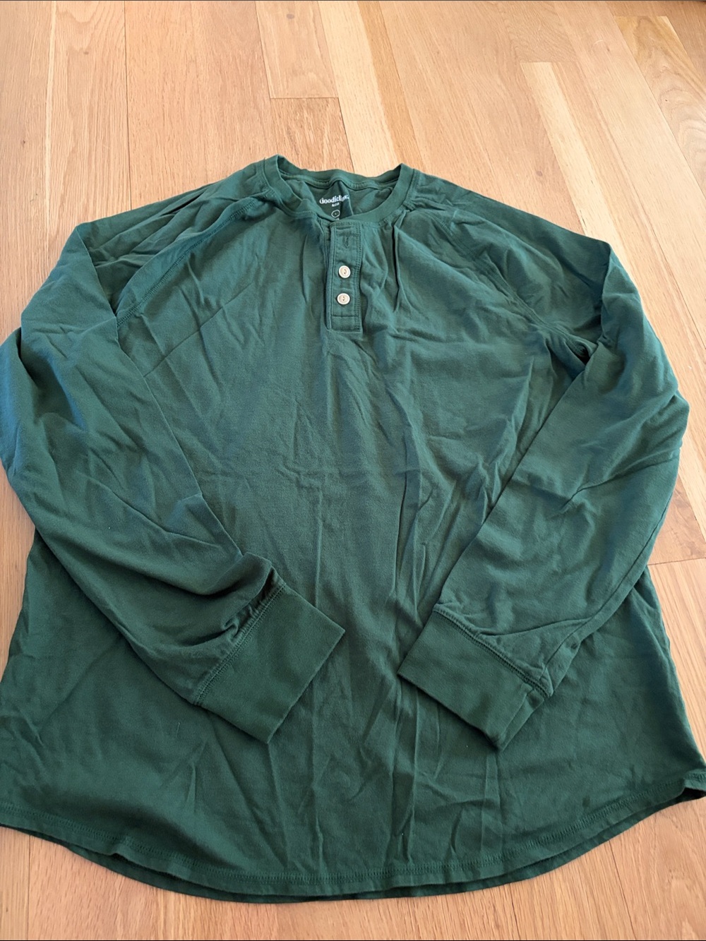 Goodfellow & Co Forest Green Long-Sleeve Henley